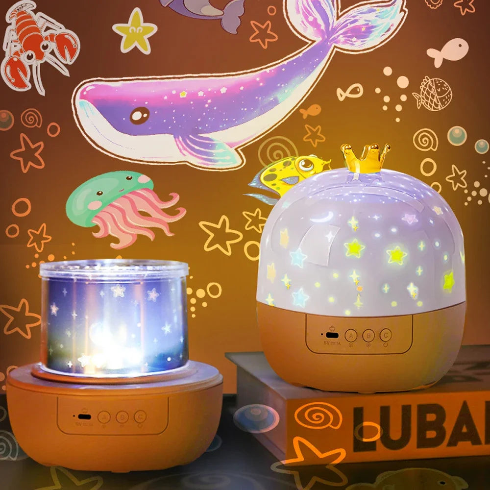 Kids led Night Light Projector, Light Projector with LED Timer and USB Cable, 360 Degree Rotation Kid Night Light Lamp for Kids