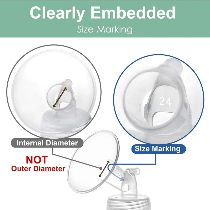 2 Flange and 2 Duckbill Valve Compatible with Spectra S1 S2 9 Plus Pump, Replacement Breast Pump Accessories