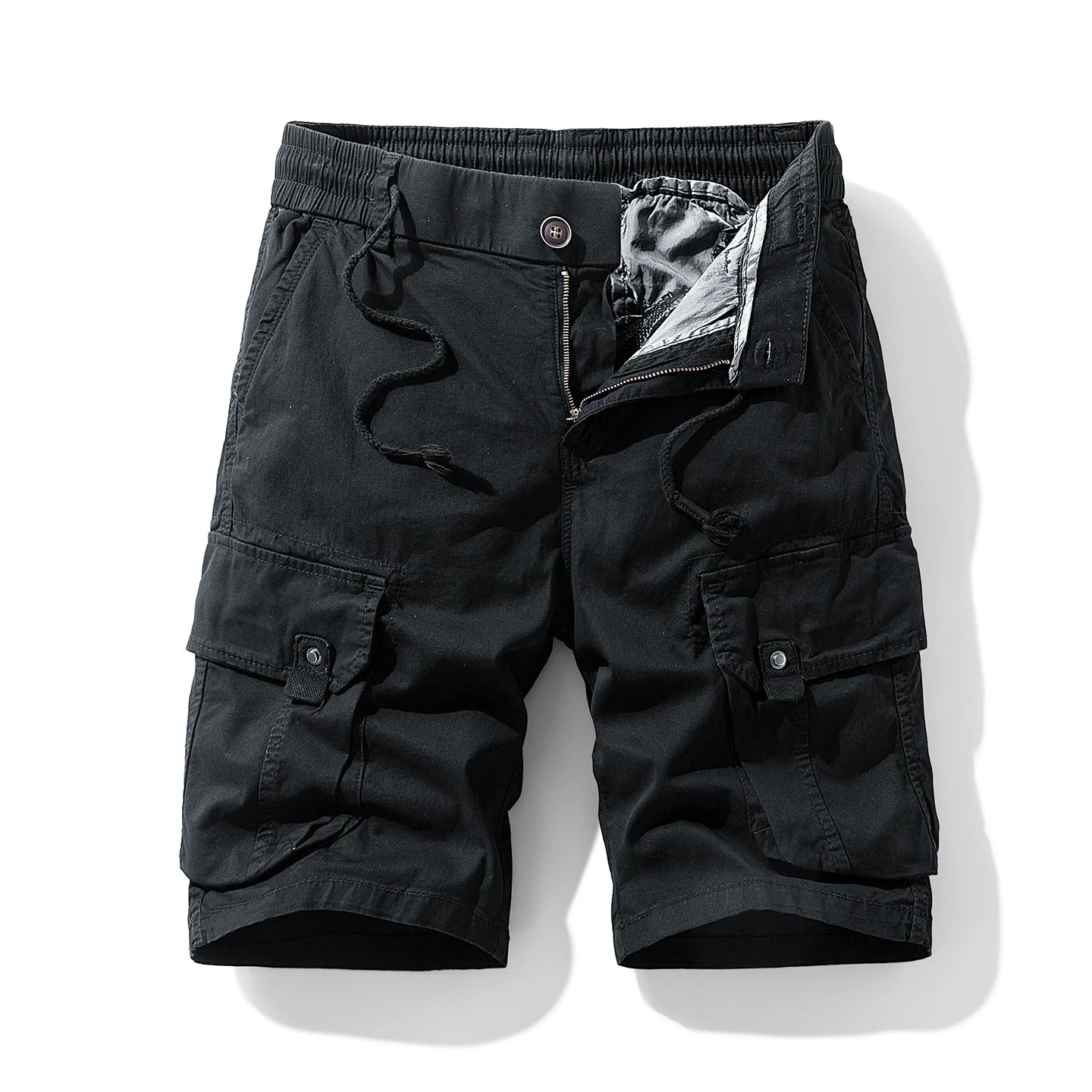 Men's Trendy Shorts - Summer Cotton-blend Breathable Multi-Pocket Outdoor Workwear Cargo Pants, Suitable for Hiking and Jogging