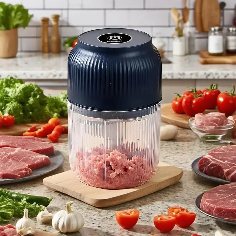 Electric 200ml Garlic Chopper Vegetable Crusher Kitchen Food Mashers Press Machine - Efficient Chopping Tool for Vegetables And Garlic