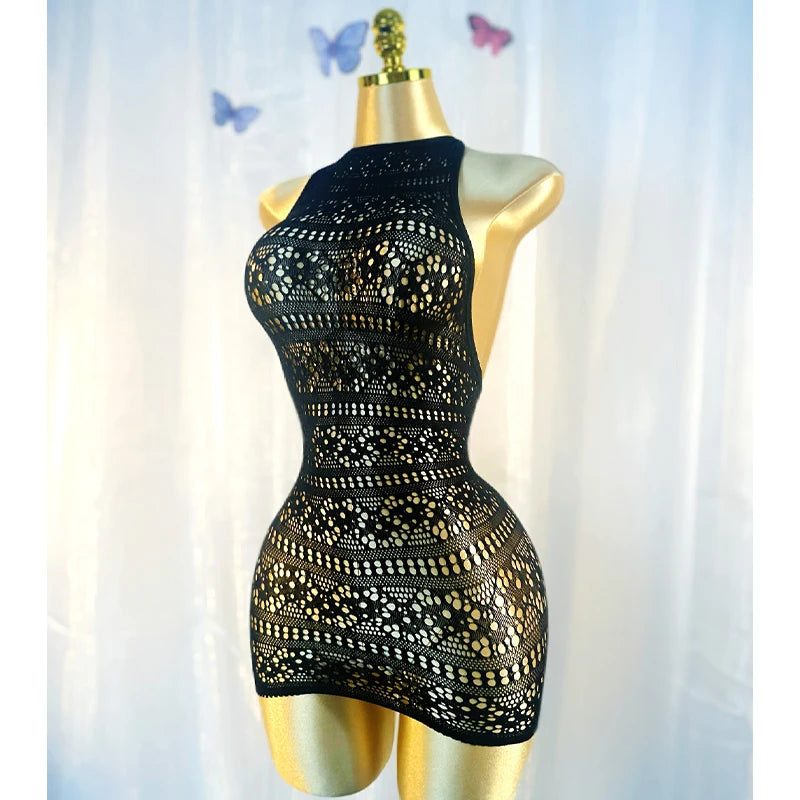 Sexy Cover Up Hollow Out Fishnet Dress without Bikini Summer Holiday DSH698