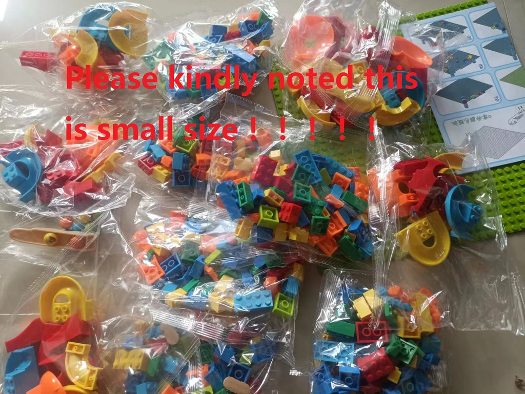 84-504PCS Marble Race Run Blocks Maze Ball Track Toy Compatible city Building Blocks Funnel Slide Blocks Toys DIY Bricks Toys
