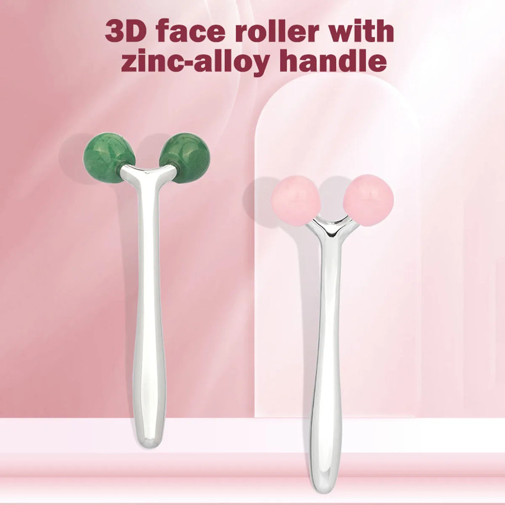 2in1 Manual 3D Face Roller Women Man Face Relax Massager Facial Massager Y Shape  Facial Roller Massager Eye Body Skin Care Tool