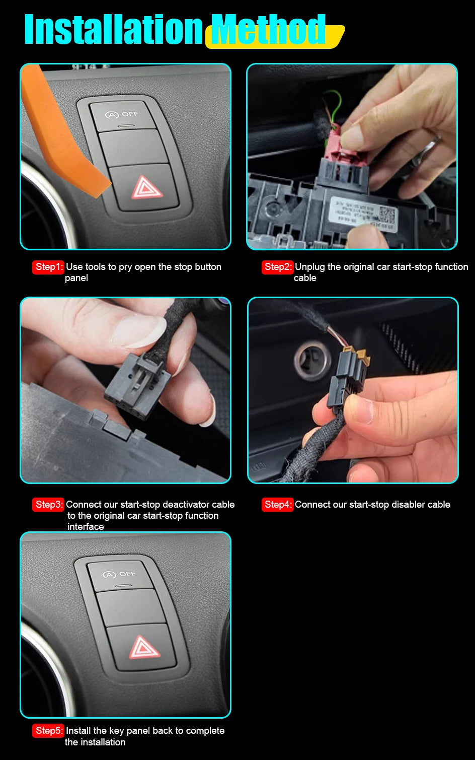 For AUDI A1 2011-2018 Car Automatic Stop Start Engine System Off Close Control Sensor Plug Smart Stop Cancel  Auto Accessorie