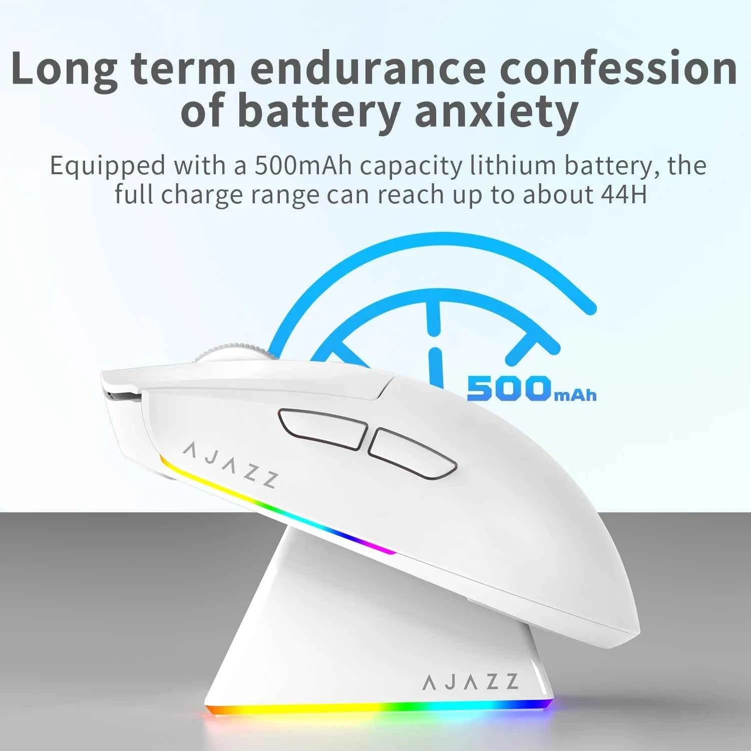 AJAZZ AJ139 V2 MC Wireless Gaming Mouse PAW3311 12000DPI RGB Magnetic Charging Dock Macro Definition Mouse Gamer For Laptop PC