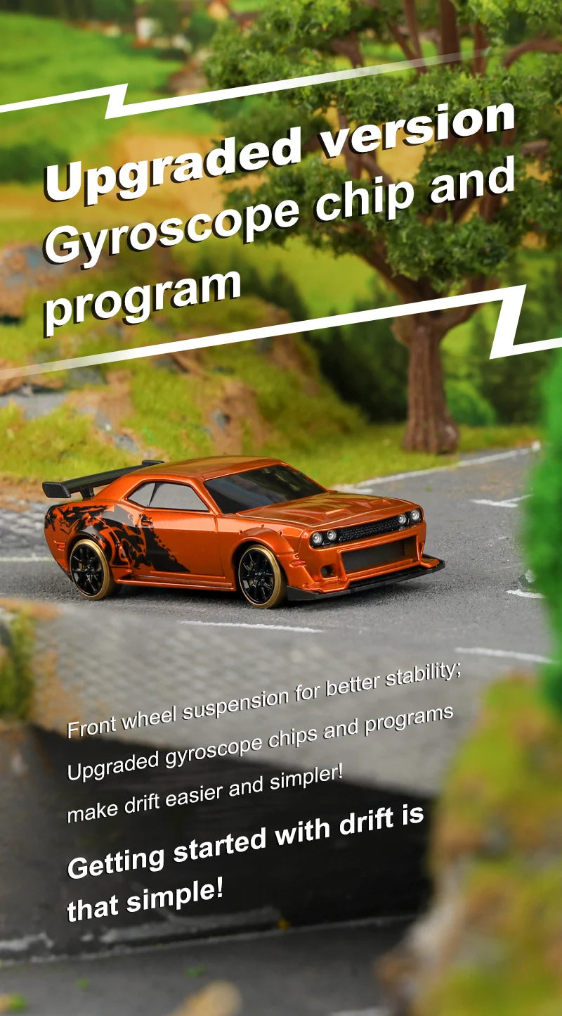 Turbo Racing 1:76 C65 Limited Edition Drift RC Car With Gyro Radio Full Proportional Remote Control Toys RTR Desktop Toys