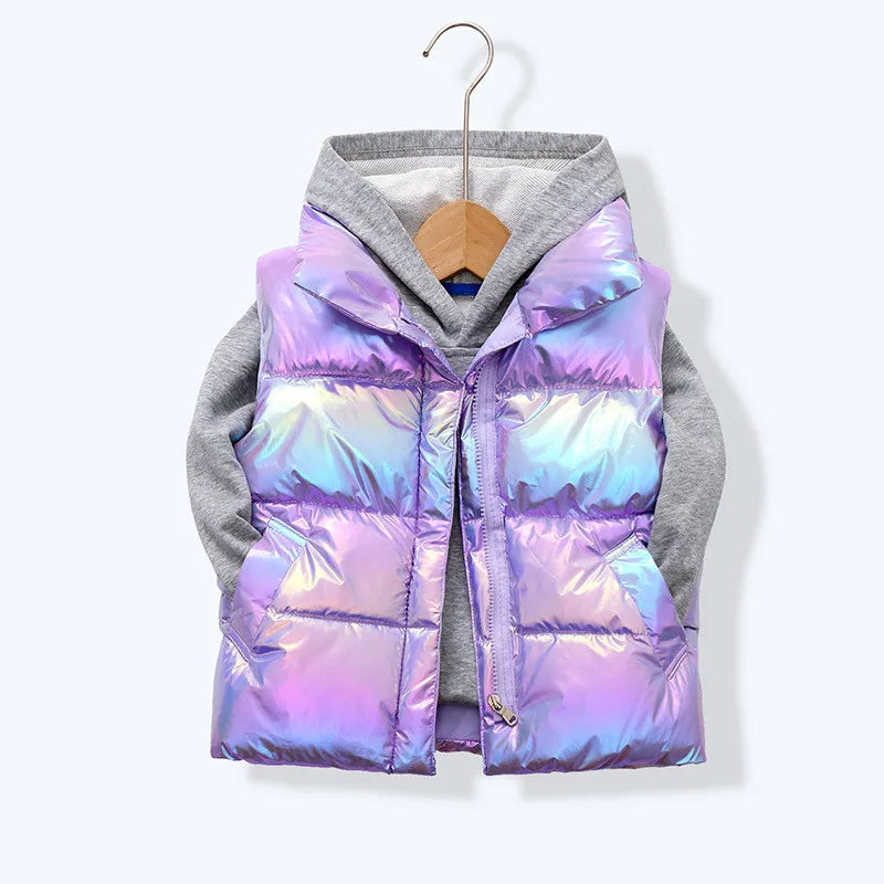 2023 Girls Down Vests 3-14 Years Old Children Clothing For Girls Boys Warm Outerwear Coat Autumn Fashion Teens Kids Jackets Vest