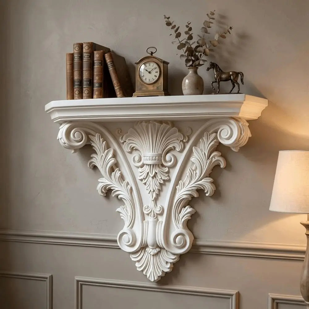 Durable 3D Printing Floating Shelf Unique Carving Gothic Wall Decor Decorative Retro Wall Mounted Shelves Goth Home Decor