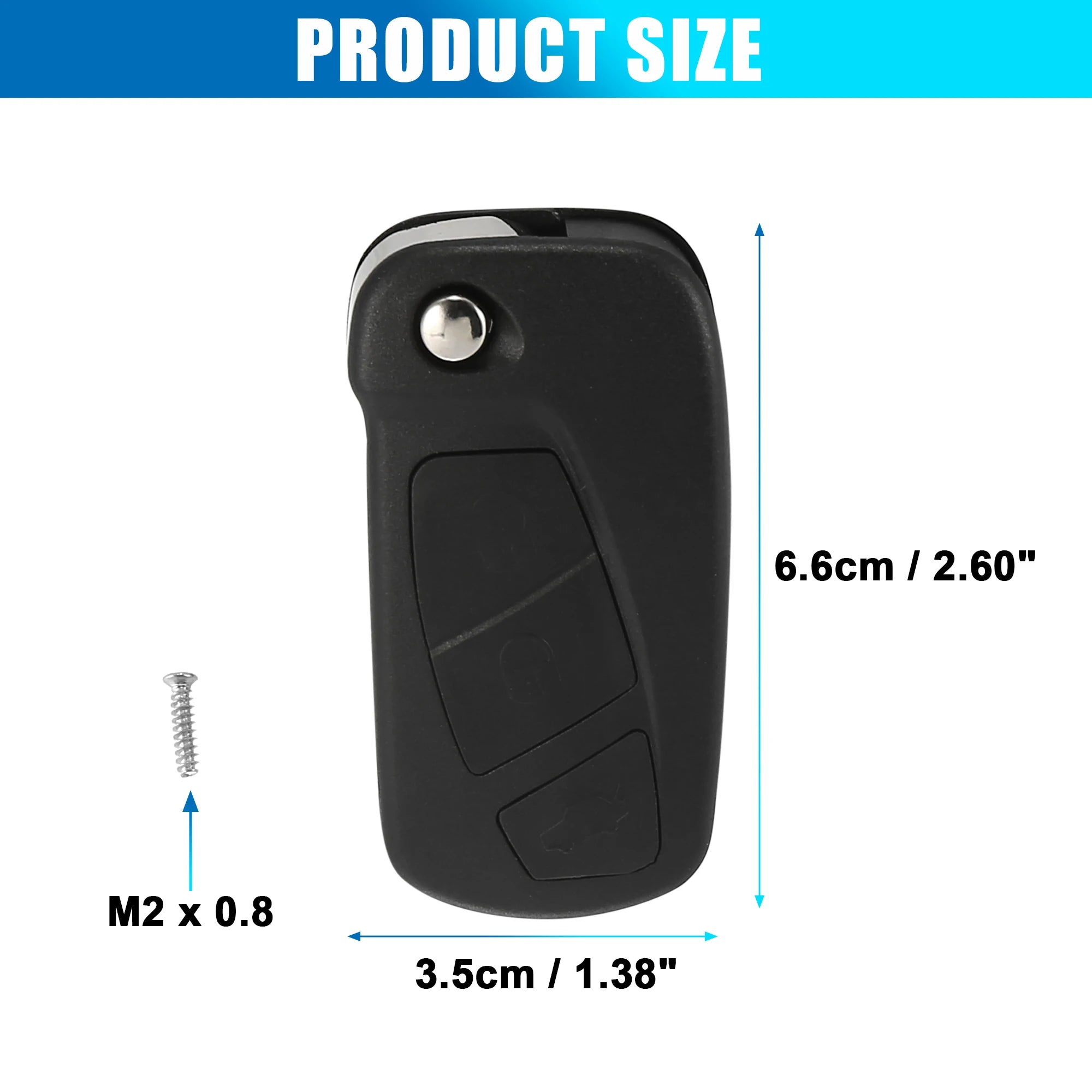 X Autohaux 3 Key Auto Buttons Remote Control Car Fob Key for Case Shell for Ford Ka 2008-2013 Maintenance Tools Car Accessories