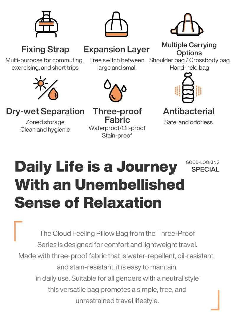 Mixi Travel Bags Women Large Size Capacity Sports Fitness Storage Bag Foldable Duffle Suit Bag For Shoulder Bag Handbag M3020