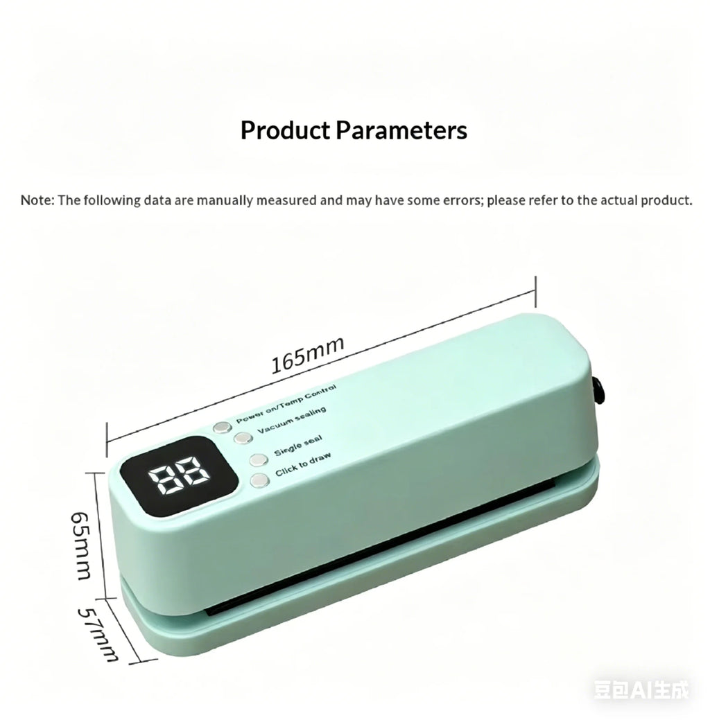 HOMEFISH Mini Wireless Rechargeable Vacuum Sealing Machine Household Food Bag Plastic Sealing Kitchen Packaging Device