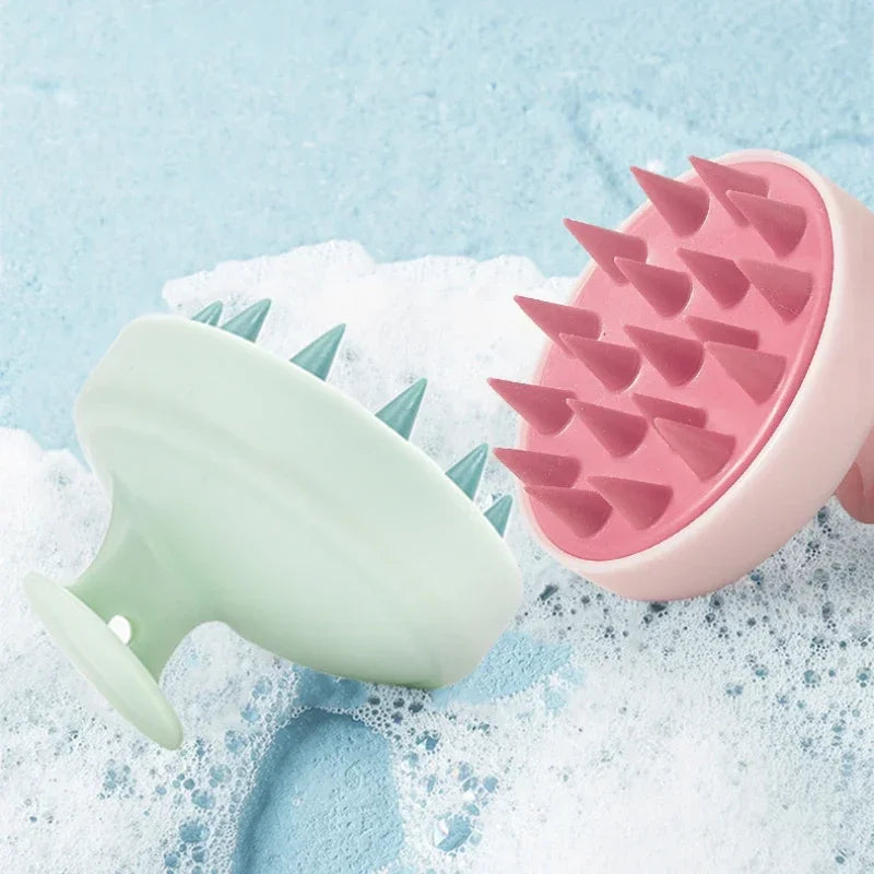 Soft Silicone Scalp Massage Brush  Hair Washing Comb Shower Bath Body Massage Brush Anti-slip Hair Care Cleaning Tool