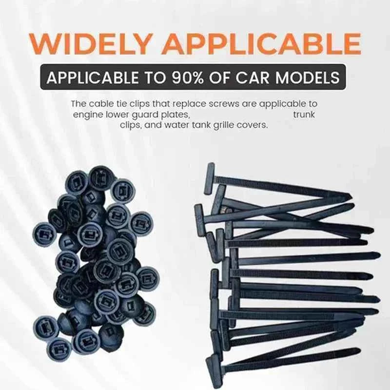 Cable Ties Buckle Auto Fastener Screw Replacement Clip Car Fenders Trunk Engine Guard Panel Wire Management Tools