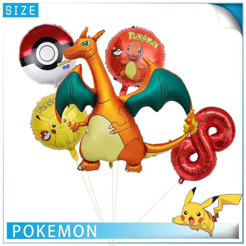 Pokemons Party Birthday Decoration Happy Pikachu Theme Tableware Cups Plates Balloons Banner Supplies Kids Favors Baby Shower