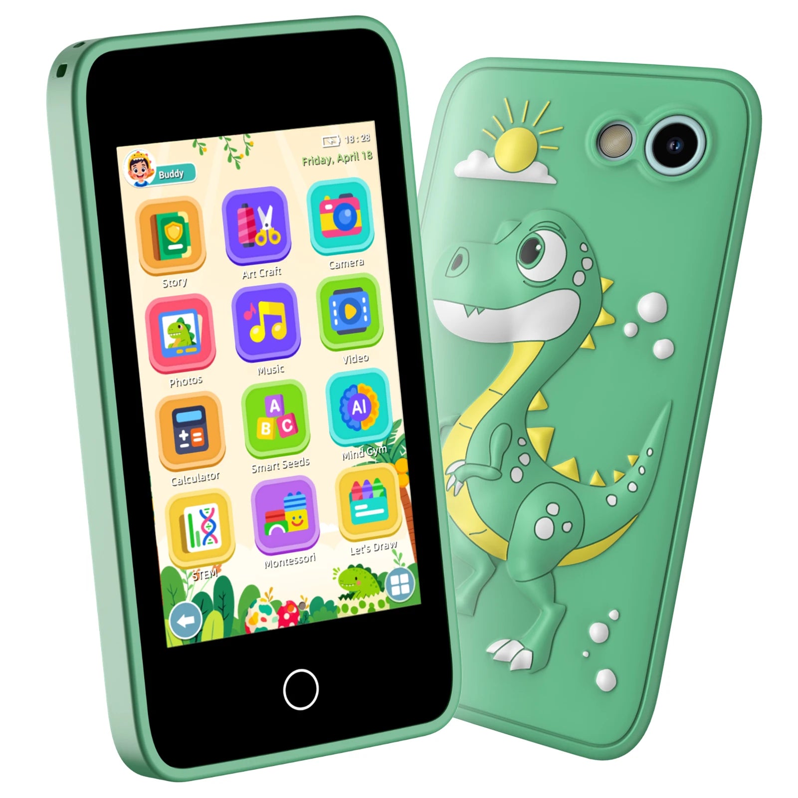 Kids' 3.97-inch Touch Screen Toddler Smart Phone Learning Toy, with Educational Games, High Capacity Children's Phone,Toy Phone