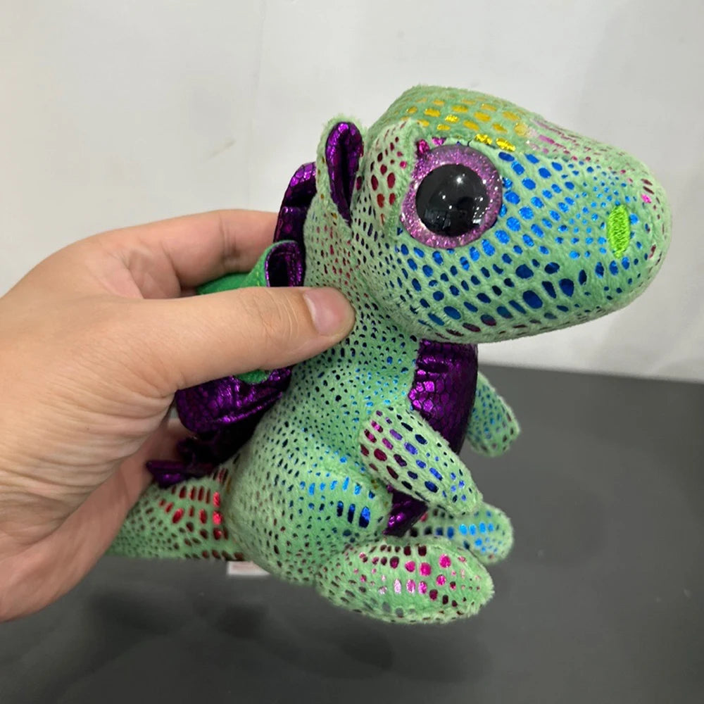 Ty Beanie Boos 15cm Plush Toy Cinder The Green Dragon Doll Animal Anime Collection