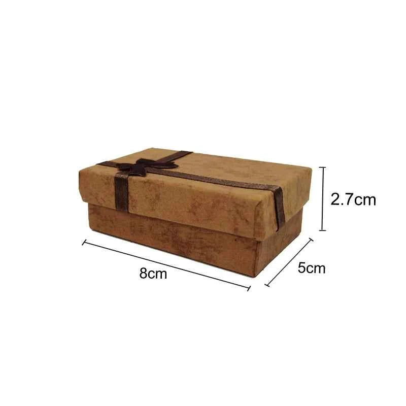 12pcs/lot Assorted Colors Ring Necklace Set Box Trinket Box Necklace Case Earrings Holder 5*8 Packaging Gift Box