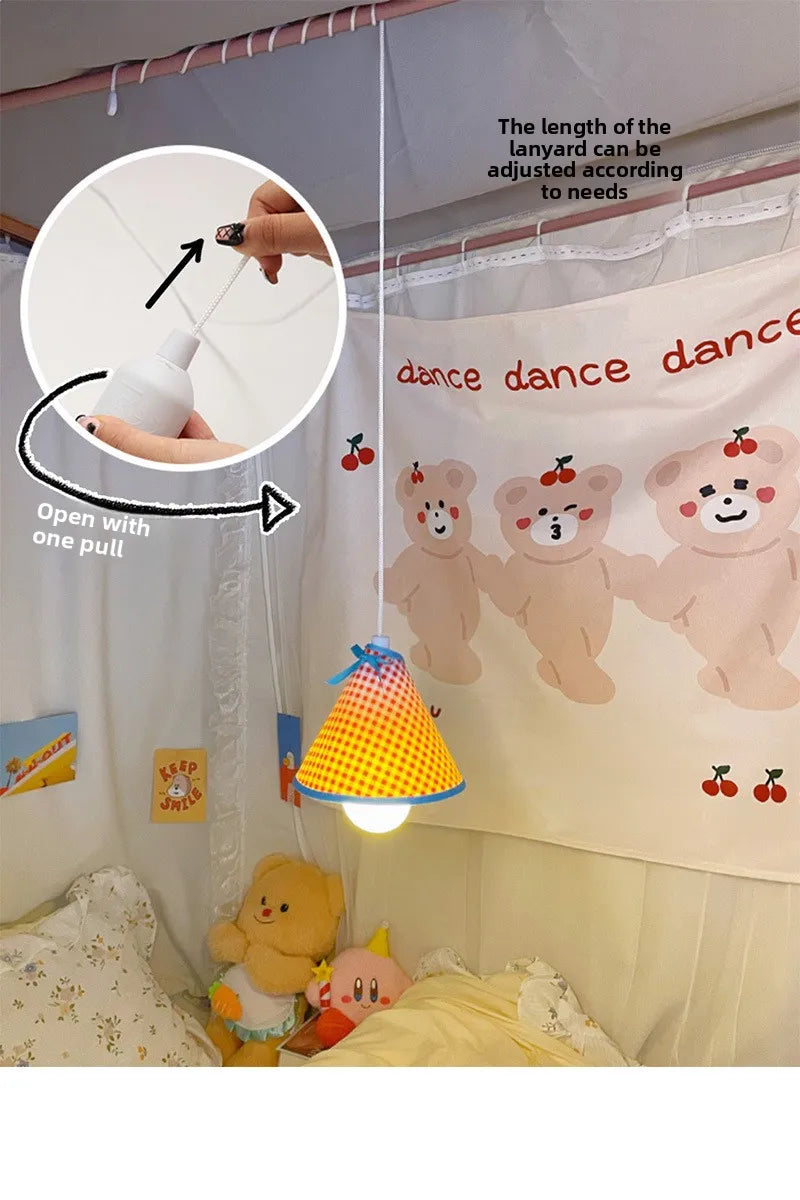 Wall-Mounted Night Light Hanging Bedside Lamp&Desk Light Essential Dorm Accessory for College Students' Upper Bunk Bed&Bedroom