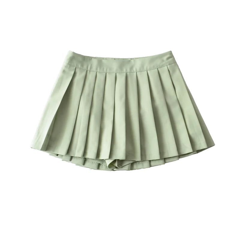 Summer Mini Skirts For Women Harajuku High Waist Skirts Womens Korean Fashion Sexy Skirts Vintage Pleated Skirt Tennis Pink Blue