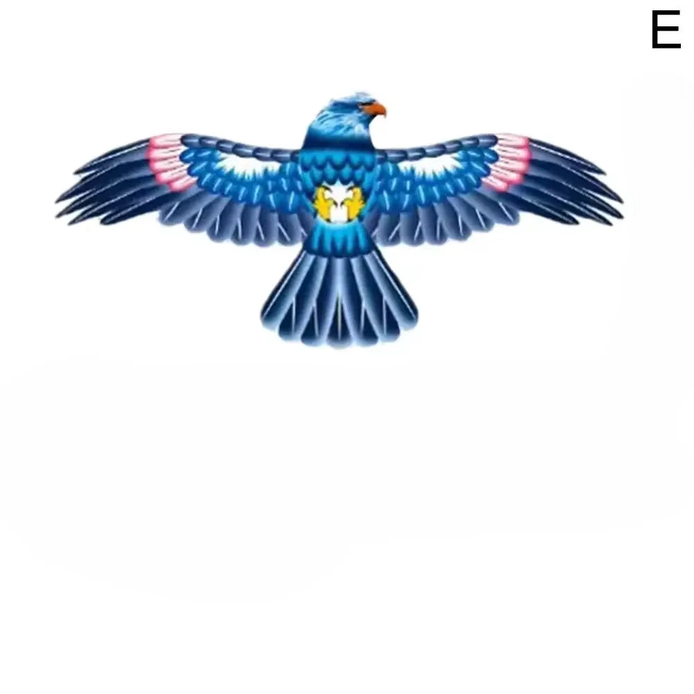 Children Kite Toy Cartoon Eagle Foldable Mini Plastic Toys Kite Hand Brake Fishing Rod  Butterflies For Kids Outdoor Toy For Fun