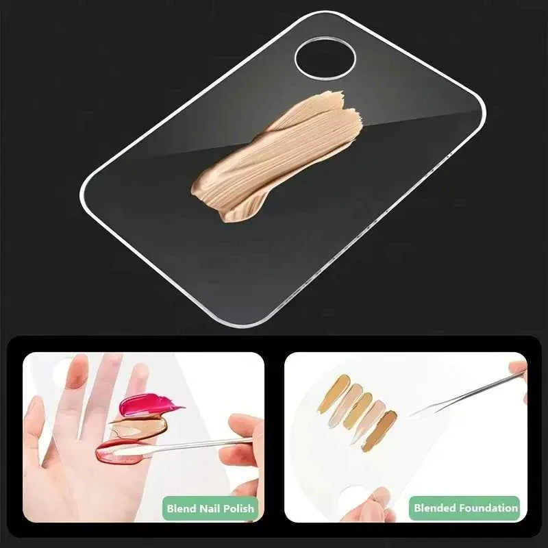 Transparent Acrylic Palette Tool Makeup Palette Liquid Foundation Eye Shadow Mixing Cream Manual Cosmetic Beauty Makeup Mixer