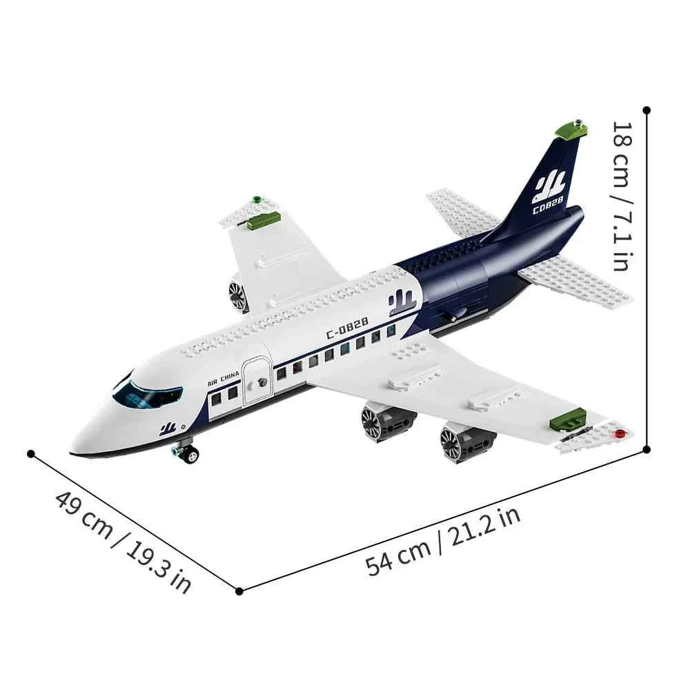Creative City Airbus Cargo Aircraft Plane Building Blocks Air Airplane Model Bricks Educational DIY Toys For Kids Boys