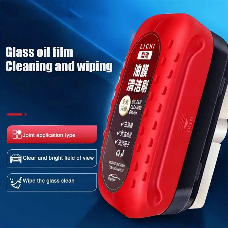 Auto Glass Brightener Powerful Auto Windshield Cleaner Oil Film Remover Window Glass Cleaner Car Cleaning Brush Auto Accessories
