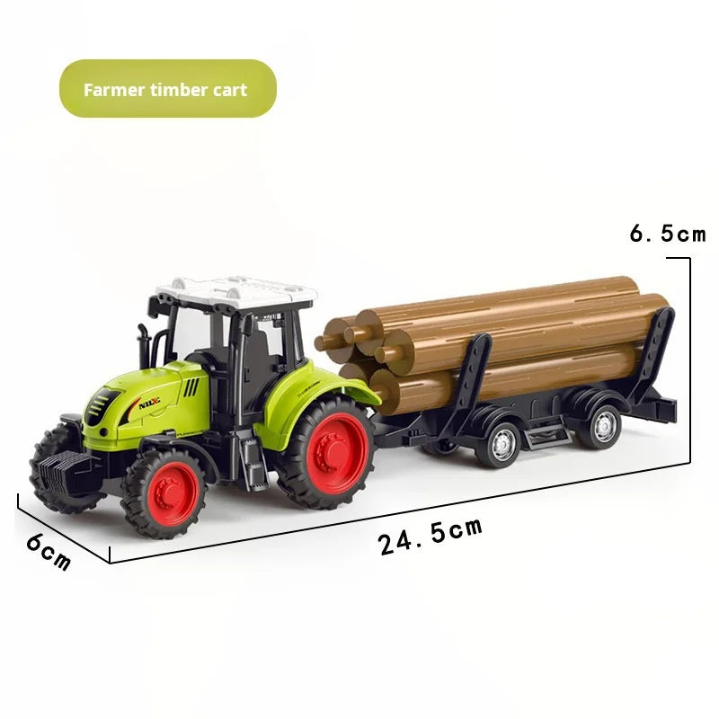 1pcs Simulation Farm Vehicles Mini Car Model Engineering Car Model Tractor Engineering Car Tractor Toys Model for Kids Gift