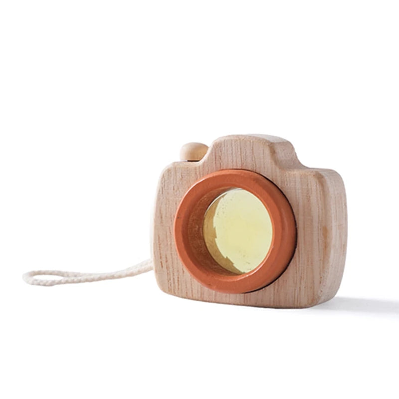 Baby Wood Colorful Camera Kaleidoscope Toys for Children Rainbow Wooden Toys for Children Kids Learning Early Educational Game