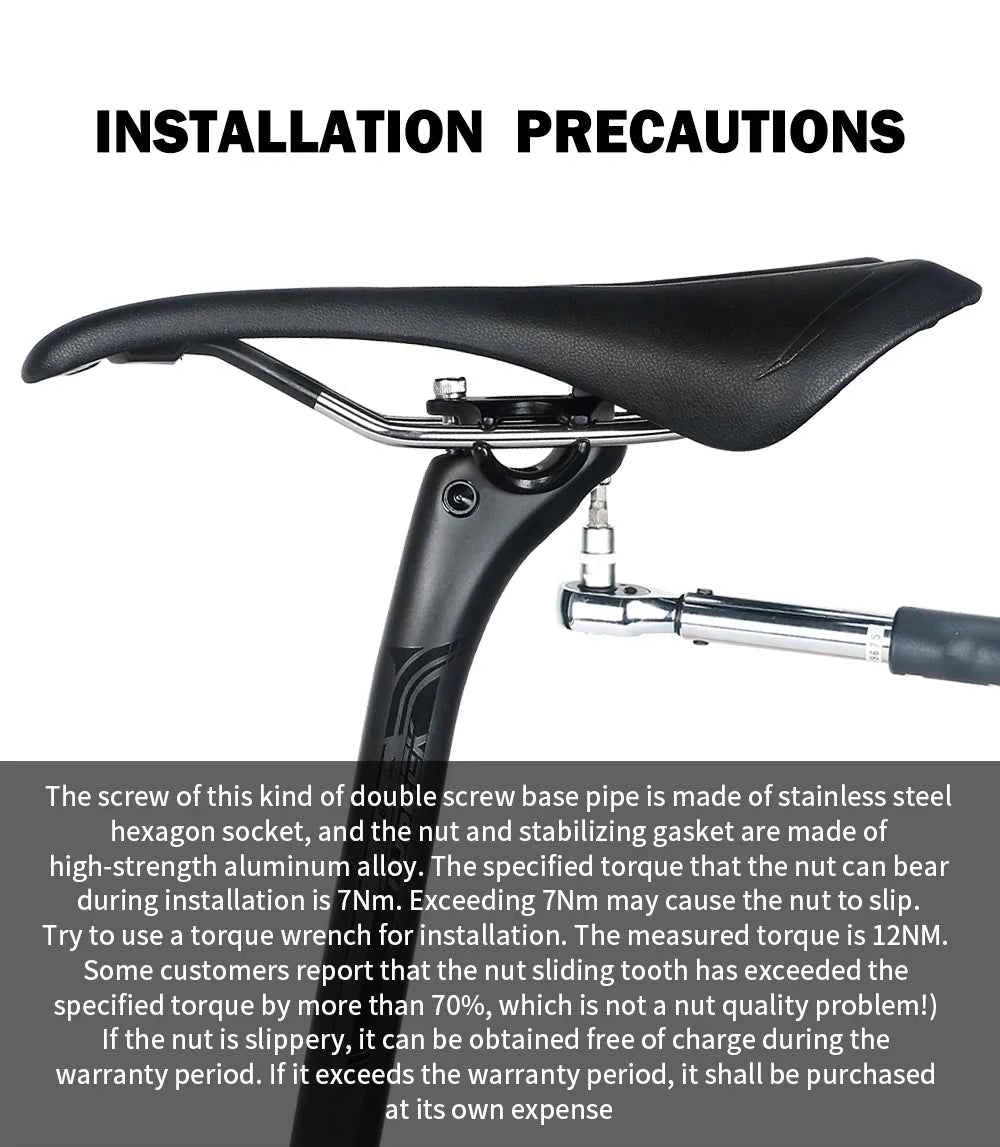 TOSEEK Carbon Seatpost 27.2 31.6mm Length 400mm Matte Black MTB Road Bike Seat Post Seat Tube Bicycle Parts MTB Carbon Canoe