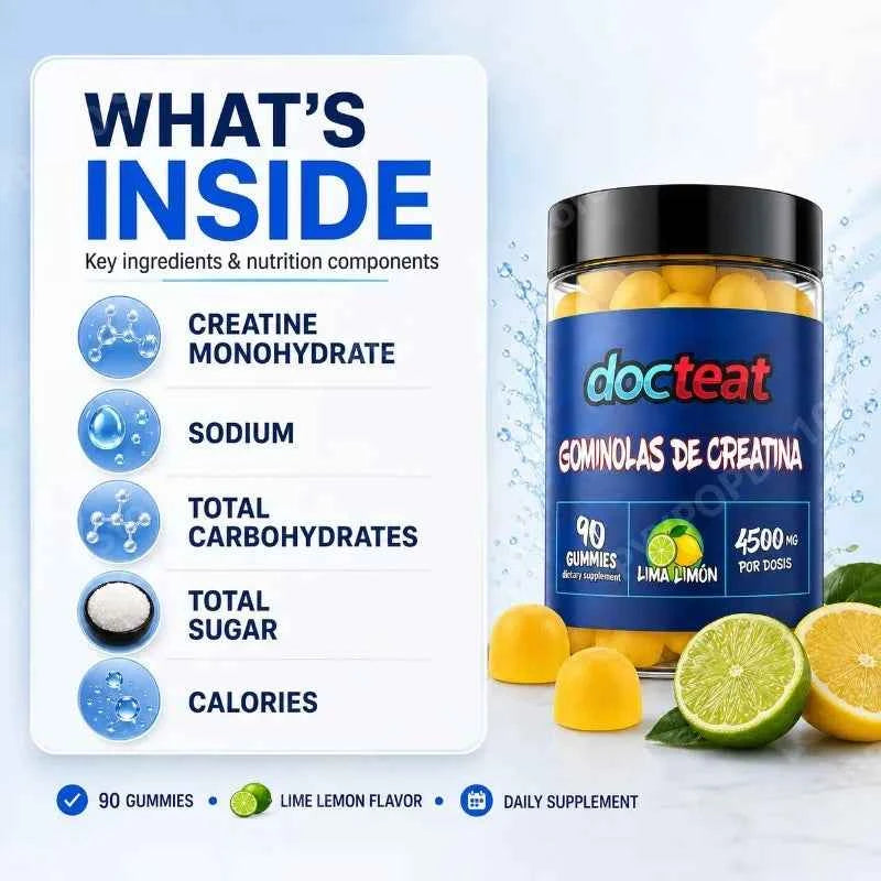 Creatine Monohydrate Gummies – Lime Lemon, 90 Count