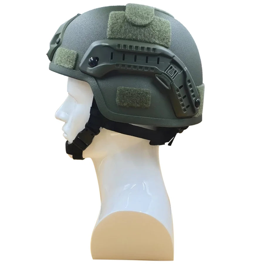 MICH Tactical Helmet with riot and impact protection. Built for field combat and military training.
