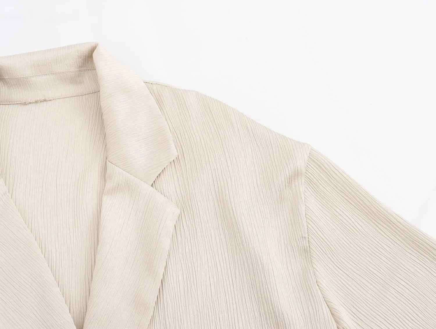 Autumn New Women's Clothing European And American Style Fashionable Wrinkled Suit Jacket Casual Pants Set
