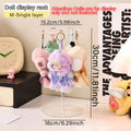 1pc transparent acrylic for Labubu display stand  360 ° rotating plush toy pendant blind keychain organizer jewelry organizer