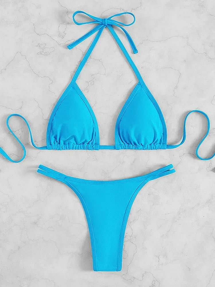 2026 Shiny Crystal Diamond Bikini Women Swimsuit Female Triangle Swimwear Two Pieces Bikini Set Micro String Bather Bathing Suit