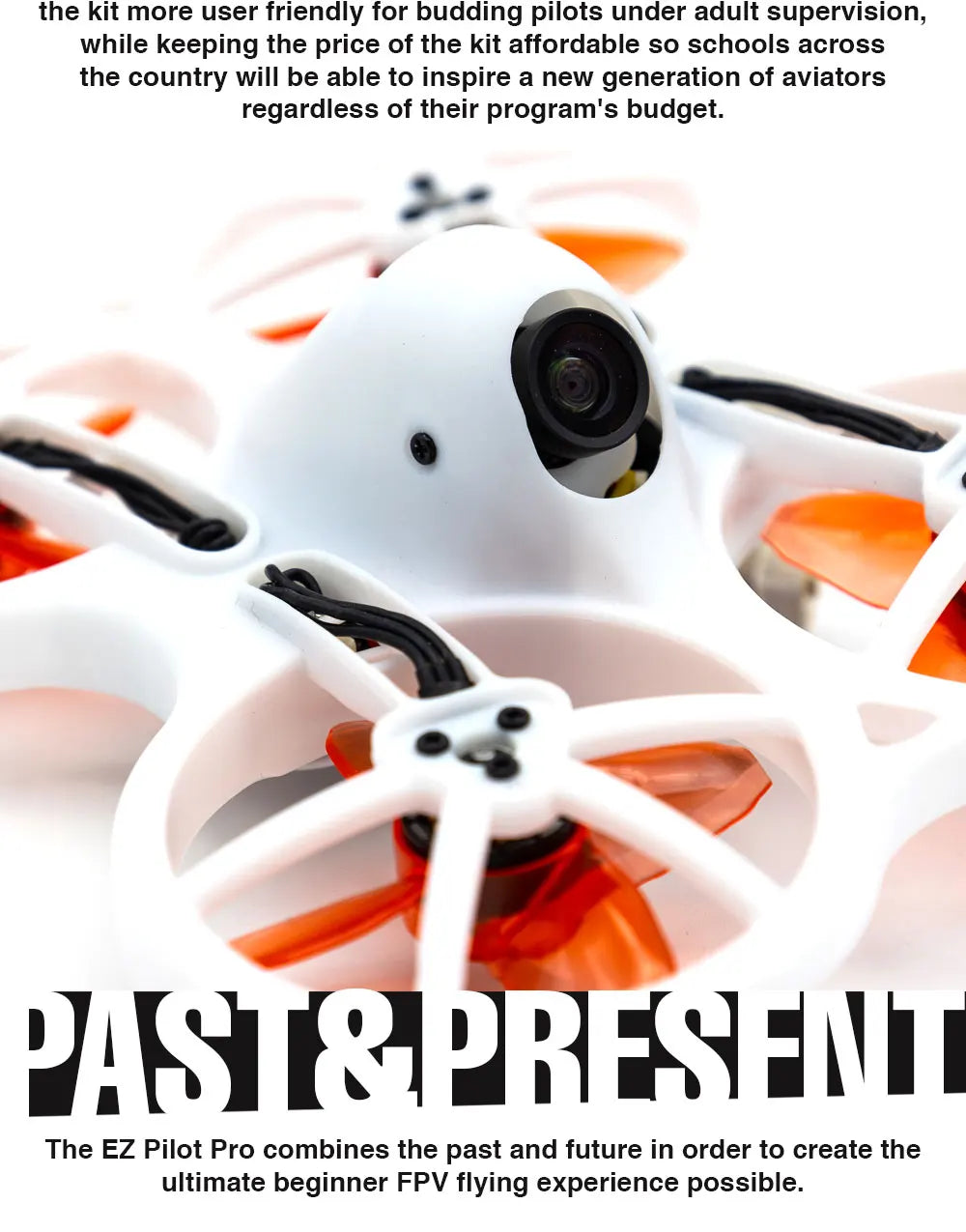Emax EZ Pilot Pro 80mm 3inch Indoor FPV Racing Drone RTF with E8 Transmitter Transporter 2 Goggles