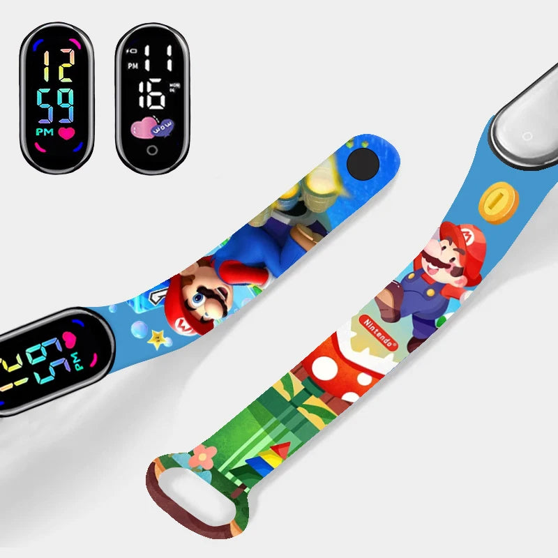 Kids LED Watch Touch Control Digital Watch Silicone Strap Waterproof Sport Wristwatch for Boys Girls Children Birthday Gift