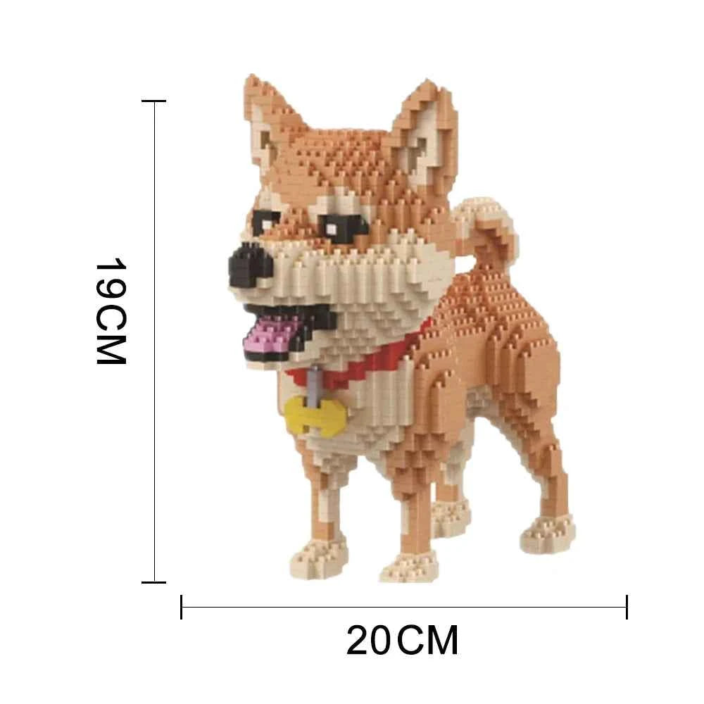 Knew Built Corgi Dog Micro Mini Building Blocks Toys: Adorable Model for Pet Lovers, Recreation, Perfect Display and Gift Idea