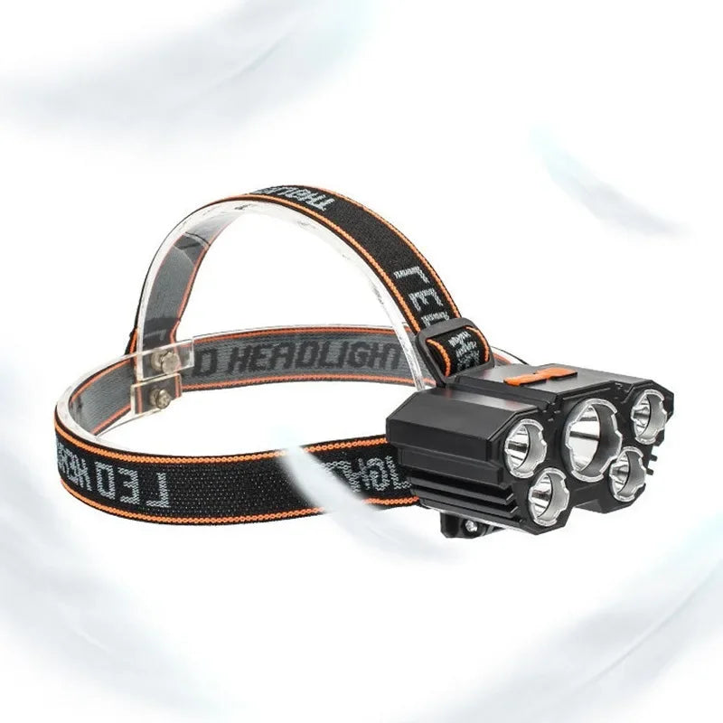 Headlight, strong light, super bright, rechargeable fishing light, long-range, super bright, head mounted mining lamp flashlight