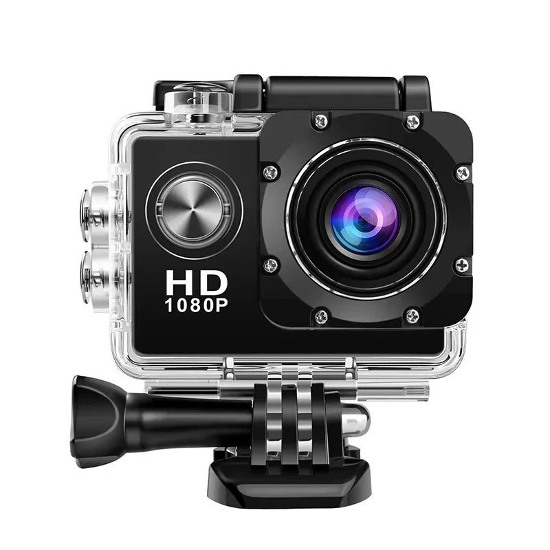 black Color Waterproof HD Action Camera For Helmet & Outdoor Sports
