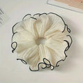 1/4Pcs New Korean Retro Folded Chiffon Oversize Scrunchies Women Sweet Temperament Fashion Exaggerated Hair Band Hair Accessorie