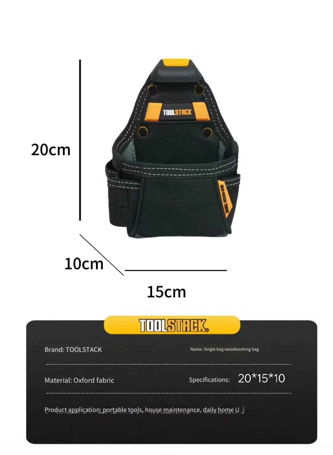 TOOLSTACK Mini Utility Toolkit Hammer & Screwdriver Waist Pouch Quick-Hook Service Kit Quality Hardwear Carpenter Work Tools Bag