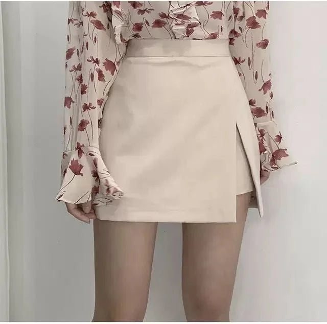 Summer 2023 High Waist A-line Skirt Shorts Skirt Split Skirt Women Ropa Mujer Mini Skirts Clothes for Women