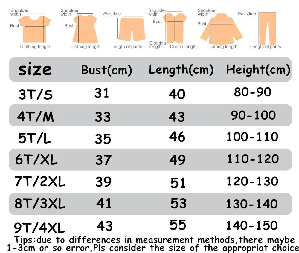 2026 Rainbow-colored Heart Round Neck T-shirt Children Fashion Sequined Heart-patterned Trendy Item for Girls Kids Y2k Clothing