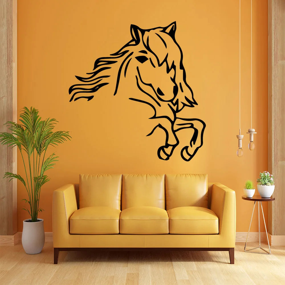 Horse Home Decoration Accessories For Bedroom Decoration Background Wall Art Decal Drop Shipping