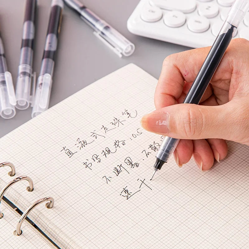 3-102Pcs/set High Quality Needle Type Gel Pens Straight Liquid Ballpoint Pen Kawaii Stationery School Office Supplies Writing