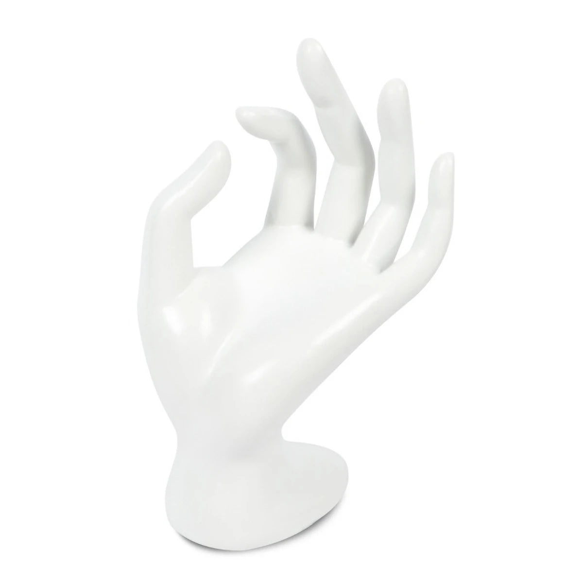 Artistic Hand-Shaped Ring Display Stand - Multi-Functional Plastic Jewelry Organizer for Rings, Bracelets & Necklaces