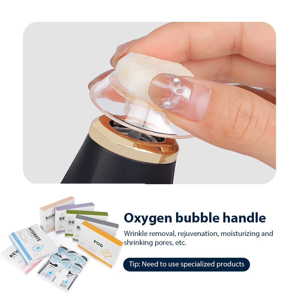 Portable Oxygen Bubble Facial Machine CO2 Bubble Pen Aqua Skin Face Cleansing SPA Beauty Device CO2 Pods Massager