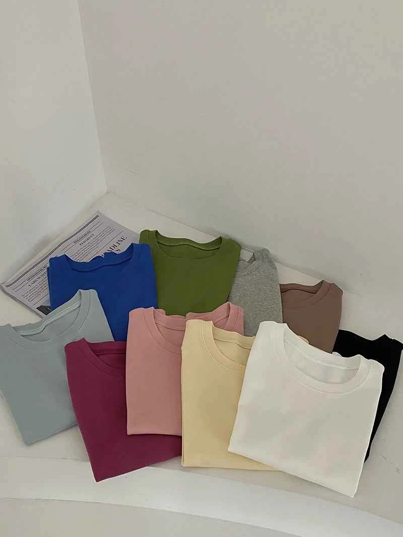 Spring women's casual solid color round neck slim fit vest
