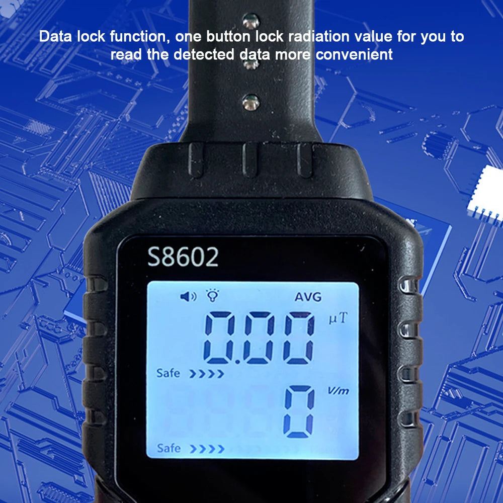 3-in-1 Digital Radiation Dosimeter Geiger Counter EMF Electromagnetic Radiation Radioactive Tester Person Dosimeter X-ray Radia